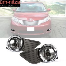 Fits 11-17 Toyota Sienna Front Bumper Fog Lights Driving Lamps + Switch+ Bulb