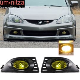 Fits 05-07 Acura RSX Front Bumper Yellow Fog Lights Left Right