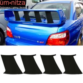 Fits 02-07 Subaru Impreza WRX STI 4PCS Trunk Spoiler Wing Stabilizer Add On ABS