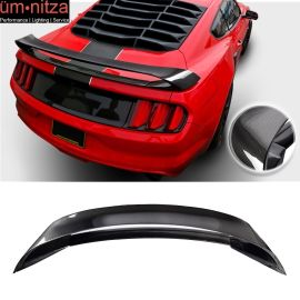 Fits 15-19 Ford Mustang GT350R Style Rear Trunk Spoiler Black Carbon Fiber - CF