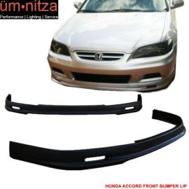 Fits 01-02 Honda Accord Coupe Front Bumper Lip Spoiler Mugen Style Unpainted PP