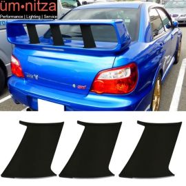 3PC Fits 02-07 Subaru Impreza WRX STI ABS Trunk Spoiler Wing Stabilizer Add On