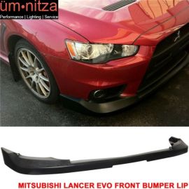 Fits 08-15 Lancer EVO X 10 OE Factory Style Front Bumper Lip Unpainted -PU