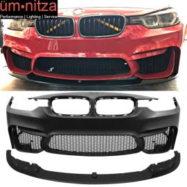 Fits 12-18 Fit BMW F30 3 Series M3 Front Bumper Cover + Lip Replacement - PP
