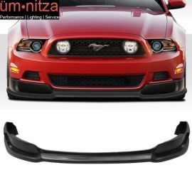 Fits 13-14 Ford Mustang V6 & GT Unpainted Black Front Bumper Lip Spoiler Kit PU