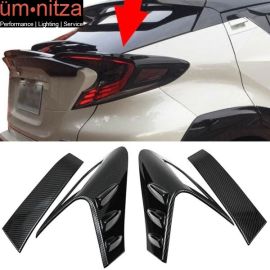 Fits 17-18 Toyota C-HR MD 4 Piece Rear Taillight Covers Carbon Fiber Look