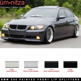 Fits 05-08 BMW E90 3-Series OE Style Front Lip Splitter 2PC Painted OE Color