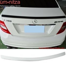 Fits 08-14 Benz C Class W204 Trunk Spoiler Painted #149 Polar White