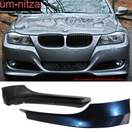 Fits 09-12 Fit BMW E90 Front Bumper Lip Splitter Painted #A76 Deep Sea Blue Metallic
