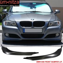 Fits 09-12 BMW E90 3-Series OE Style Front Bumper Lip Chin Splitters Unpainted