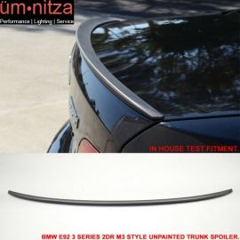 Fits 07-13 Fit BMW E92 3 Series 2Dr M3 Type Unpainted Trunk Spoiler - ABS