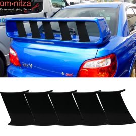 5PC Fits 02-07 Subaru Impreza WRX STI ABS Trunk Spoiler Wing Stabilizer Add On