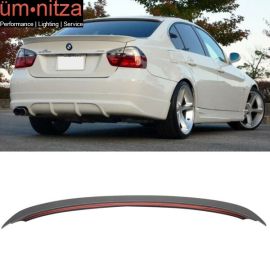 Fits 06-11 BMW 3-Series E90 Sedan AC Style Unpainted ABS Rear Trunk Spoiler Wing