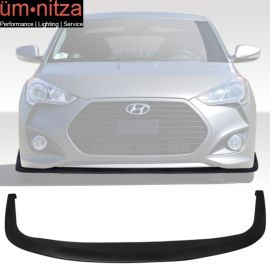 Fits 12-18 Hyundai Veloster CS Style Front Bumper Lip Spoiler Add On PU