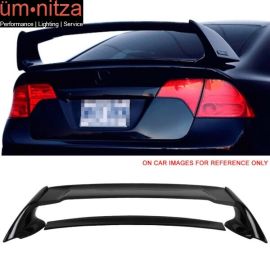 Fits 06-11 Civic Mugen RR Carbon Top Painted Trunk Spoiler -Crystal Black Nh731P