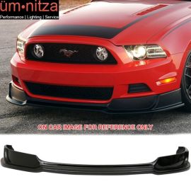Fits 13-14 Ford Mustang V6 & GT Front Bumper Lip Spoiler PU Painted #UA Ebony