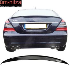 Fits 07-13 S-Class W221 Sedan AMG Trunk Spoiler ABS Painted #040 Black