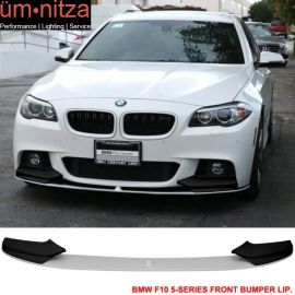 Fits 11-16 Fit BMW F10 Performance Front Lip Painted Two Tone Alpine White III #300