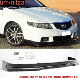 Fits 04-05 Acura TSX P1 Style Front Bumper Lip Spoiler Splitter Unpainted - PU