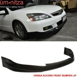 Fits 06-07 Honda Accord Coupe HFP Style Front Bumper Lip Spoiler Unpainted PU