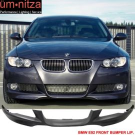 Fits 07-10 BMW E92 E93 3-Series M-Tech Style Front Bumper Lip Unpainted PP