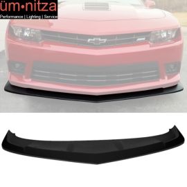 Fits 14-15 Chevy Camaro SS AC-S Style Front Bumper Lip Spoiler Matte Black - ABS
