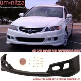 Fits 06-08 Acura TSX OE Factory Style Front Bumper Lip Chin Spoiler Unpainted PU