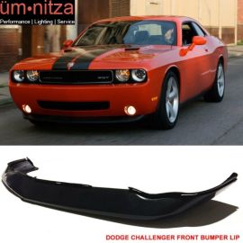 Fits 08-10 Dodge Challenger MDP Style Front Bumper Lip - Polyurethane (PU)