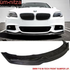Fits 11-16 BMW F10 5 Series MT M Sport AK Style Front Bumper Lip CF