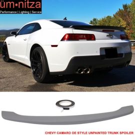 Fits 14-15 Chevy Camaro OE Style Low Blade Unpainted Trunk Spoiler Wing - ABS