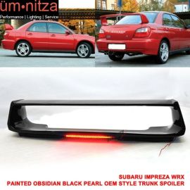 Fits 02-07 Subaru Impreza WRX STI Trunk Spoiler Painted #32J W/ LED Brake Light