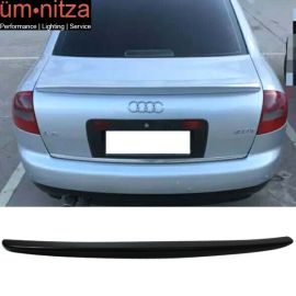 Fits 98-04 Audi A6 C5 A Style Rear Trunk Spoiler Unpainted Black - ABS