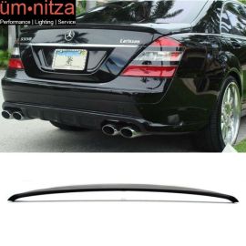 Fits 07-13 Mercedes-Benz W221 S-Class AMG Style Unpainted ABS Trunk Spoiler Wing