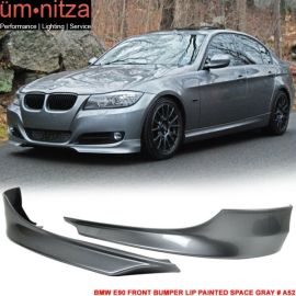Fits 09-12 Fit BMW E90 Front Bumper Lip Splitter Painted Space Gray # A52