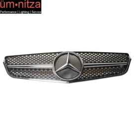 Fits 10-11 Mercedes W207 Grille Grill Black Grill Authentic Star Emblem