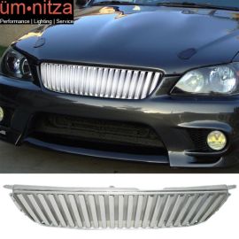 Fits 01-05 Lexus IS300 ABS Chrome Front Bumper Hood Grille Grill Vertical