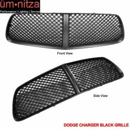 Fits 11-14 Dodge Charger Front Bumper Mesh Grill Hood Honeycomb Grille Black