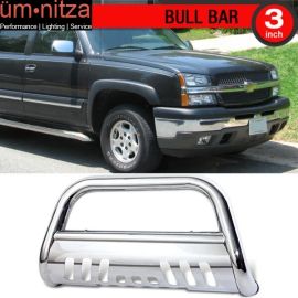 Fits 02-06 Chevy Avalanche 1500 3Inch SS Bull Bar Brush Push Bumper Grille Guard