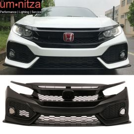 Fits 16-21 Civic Si Sedan Coupe OE Style Front Bumper Conversion &R Style Grille