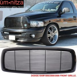 Fits 02-05 Dodge Ram 1500 03-05 Ram 2500 3500 Mesh Front Grille Unpainted - ABS