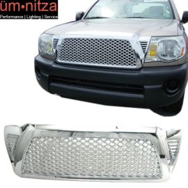 Fits 05-11 Tacoma Chrome Replacement Front Hood Bumper Mesh Grill Grille ABS