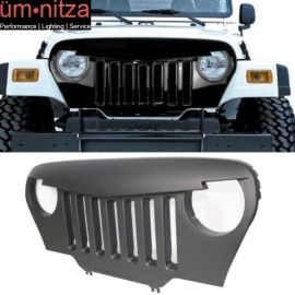 Fits 97-06 Jeep Wrangler TJ V1 Style Angry Bird Front Hood Grille - ABS