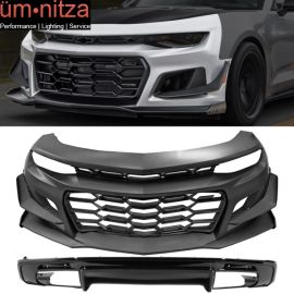 Fits 16-18 Chevy Camaro 1LE Style Front Bumper Cover Factory Style Rear Diffuser