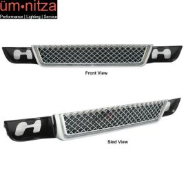 Fits 07-14 GMC Yukon/XL 1500 Front Bumper Hood Mesh Grille Grill Round Hole