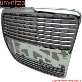 Fits 05-10 Audi A6 S6 Front Hood Grill Grille ABS Chrome