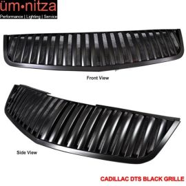 Fits 06-10 Cadillac DTS Vertical Front Upper Hood Grill Grille Black ABS