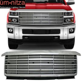 Fits 15-18 Chevy Silverado 2500 3500 Front Grille Chrome - ABS