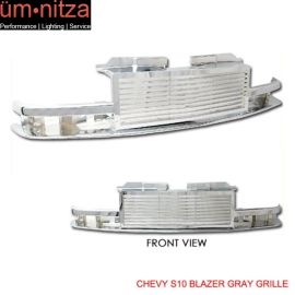 Fits 98-05 Chevy S10 Blazer 1PC Chrome ABS Hood Grille Billet
