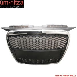 Fits 06-08 Audi A3 RS Front Mesh Hood Grille Grill Chrome