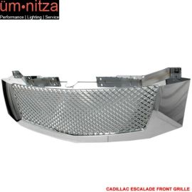 Fits 07-14 Cadillac Escalade Chrome Honeycomb Hood Mesh Grille